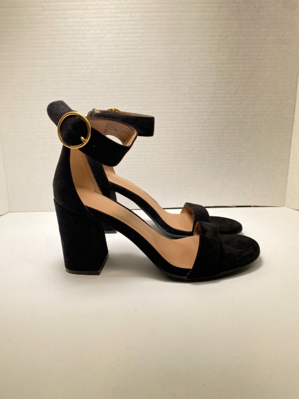 Aerosoles Women's Lawrence Black Strap Buckle Heel Sandal Sz 11